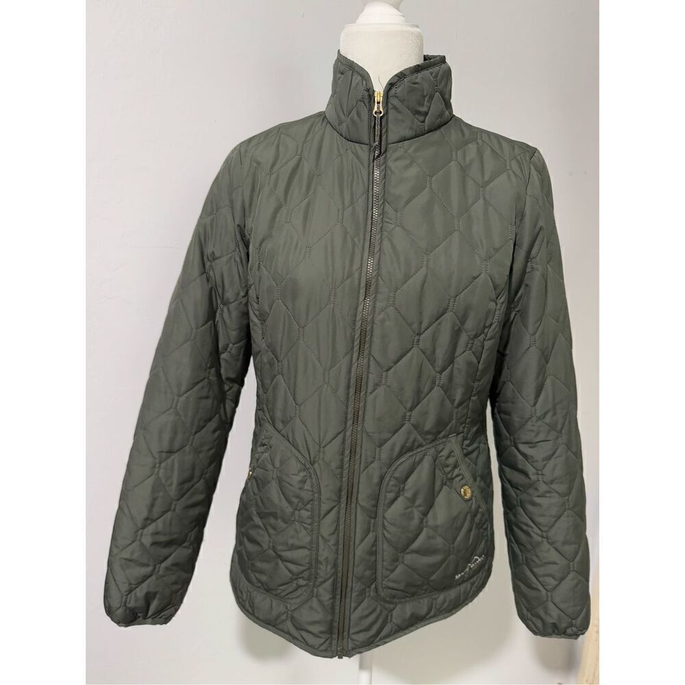 Eddie Bauer women’s Olive green mod quilted jacket S - Picture 9 of 9